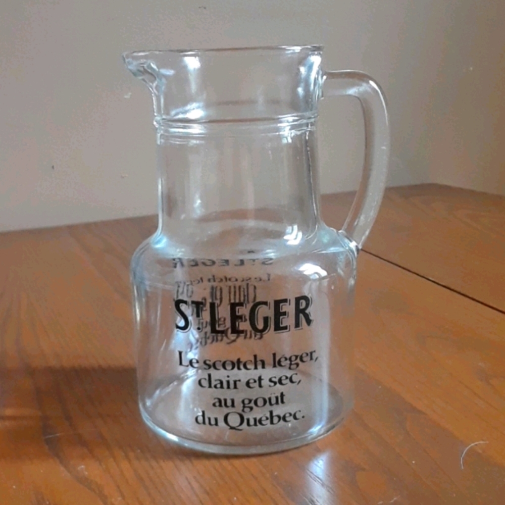 Vintage glass pitcher barware